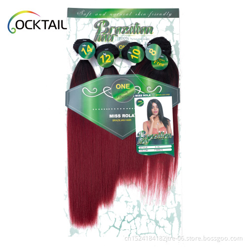 Factory wholesale yaki synthetic hair weave weft kinky straight synthetic hair extension braid weft